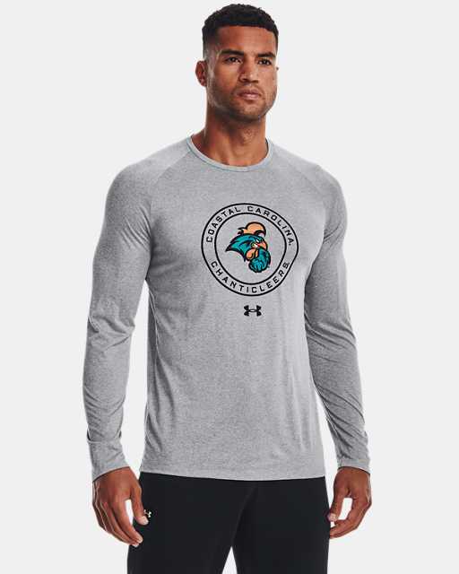 Under Armour Men's Long Sleeve Gym Active T-Shirt Grey New 